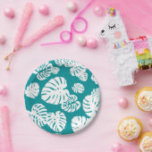 Multicolor Tropical Blätter 3 Pappteller (Party)