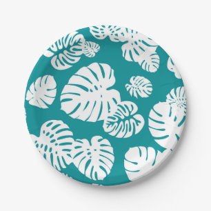 Multicolor Tropical Blätter 3 Pappteller