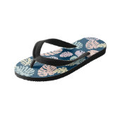 Multicolor Tropical Blätter 4 Kinderbadesandalen (Schrägansicht)