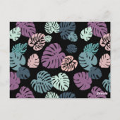 Multicolor Tropical Blätter 5 Postkarte (Rückseite)