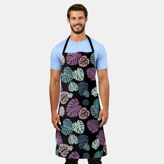 Multicolor Tropical Blätter 5 Schürze (Getragen)