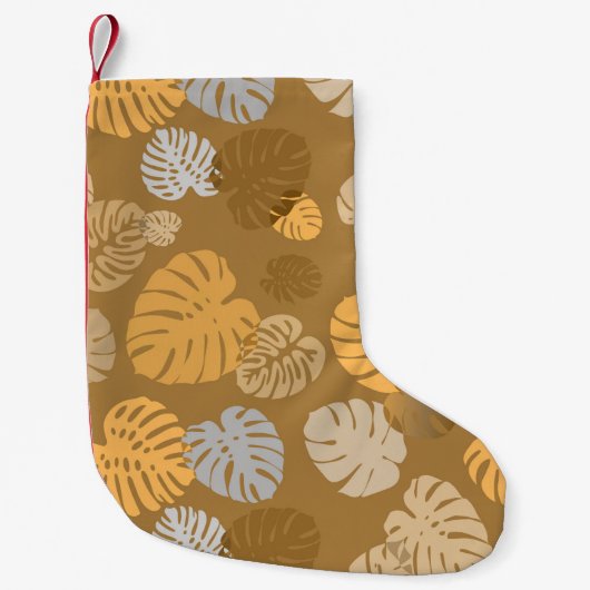 Multicolor Tropical Blätter 6 Kleiner Weihnachtsstrumpf (Vorderseite)