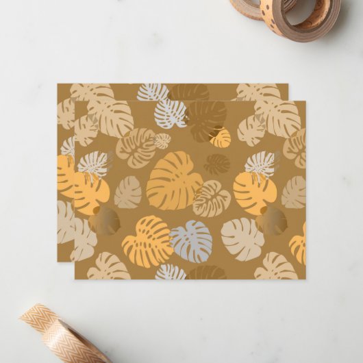 Multicolor Tropical Blätter 6 Mitteilungskarte (Vorderseite/Rückseite Beispiel)