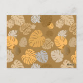 Multicolor Tropical Blätter 6 Postkarte (Rückseite)