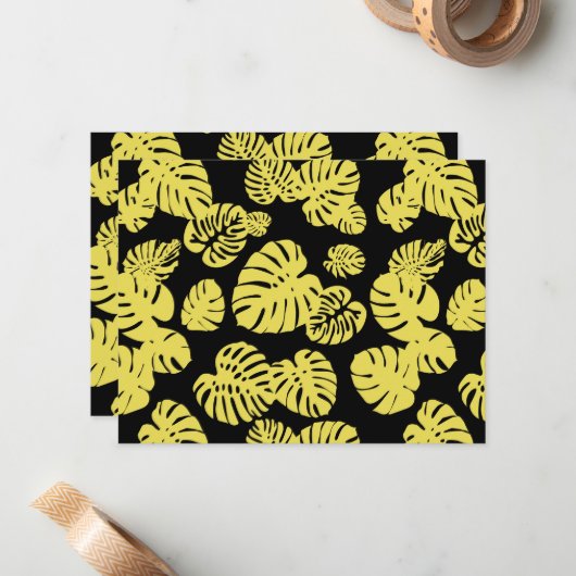 Multicolor Tropical Blätter 7 Mitteilungskarte (Vorderseite/Rückseite Beispiel)