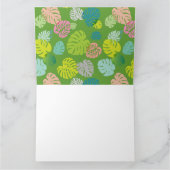 Multicolor Tropical Blätter 8 Dankeskarte (Innenseite)
