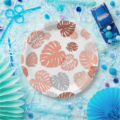 Multicolor Tropical Blätter 9 Pappteller (Party)