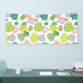 Multicolor Tropical Blätter Banner (Messe)