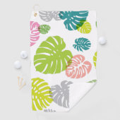 Multicolor Tropical Blätter Golfhandtuch (Insitu)