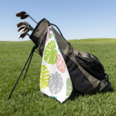 Multicolor Tropical Blätter Golfhandtuch (Gras)