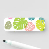 Multicolor Tropical Blätter Namensschild (Beispiel)