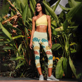 Multicolor Turtle Capri Leggings
