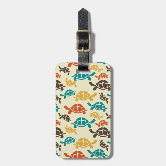 Multicolor Turtle Gepäckanhänger (Vorderseite vertikal)