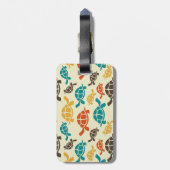 Multicolor Turtle Gepäckanhänger (Rückseite vertikal)