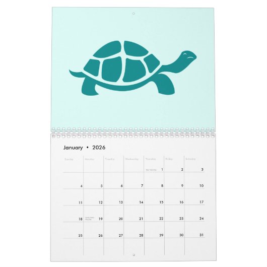 Multicolor Turtle Kalender (Jan 2026)