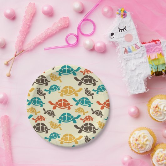 Multicolor Turtle Pappteller (Party)