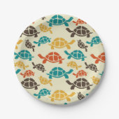 Multicolor Turtle Pappteller (Vorderseite)