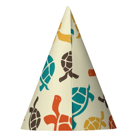 Multicolor Turtle Partyhütchen (Rückseite)