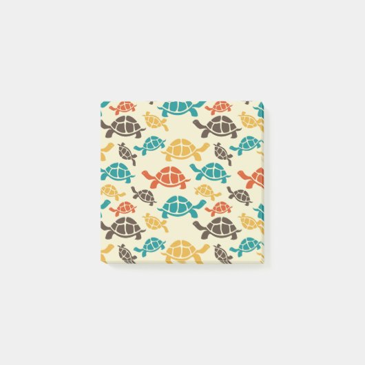 Multicolor Turtle Post-it Klebezettel (Vorderseite)