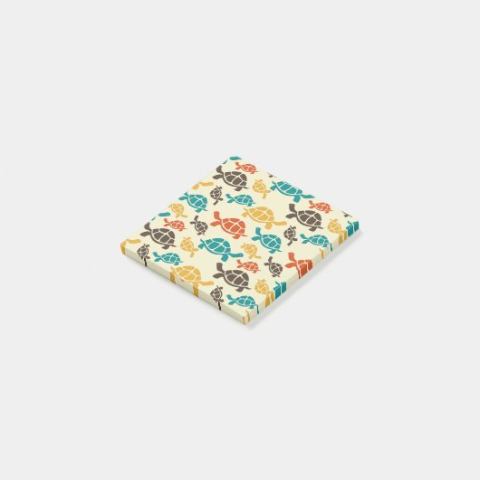 Multicolor Turtle Post-it Klebezettel (angewinkelt)