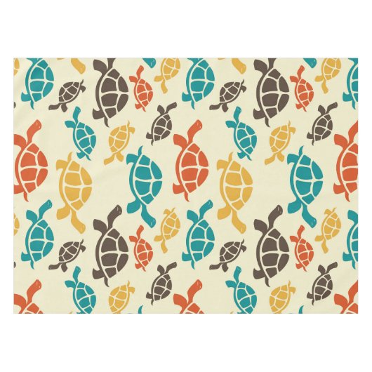Multicolor Turtle Tischdecke (Vorderseite (Horizontal))