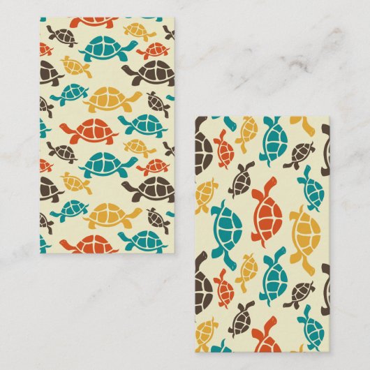 Multicolor Turtle Visitenkarte (Vorne/Hinten)