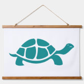 Multicolor Turtle Wandteppich Mit Holzrahmen (Vorderseite)