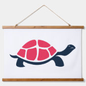 Multicolor Turtle Wandteppich Mit Holzrahmen (Vorderseite 3)