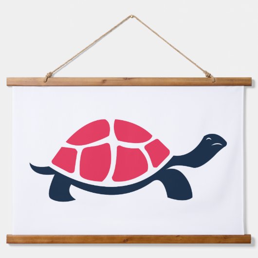 Multicolor Turtle Wandteppich Mit Holzrahmen (Vorderseite 3)