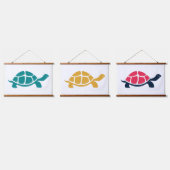Multicolor Turtle Wandteppich Mit Holzrahmen (Dreifach)