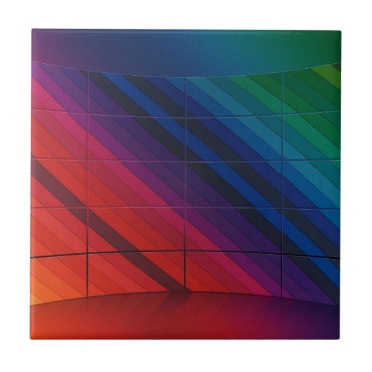Multicolor-Übergang mit Gitter Fliese (Vorderseite)