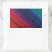 Multicolor-Übergang mit Gitter Rechteckiger Aufkleber (Tasche)