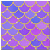Multicolor und Gold Foil Mermaid Scales Stoff (Nahaufnahme)