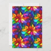 Multicolor- und Gold-Hartglas-Süßstoff 16 Einladung (Rückseite)