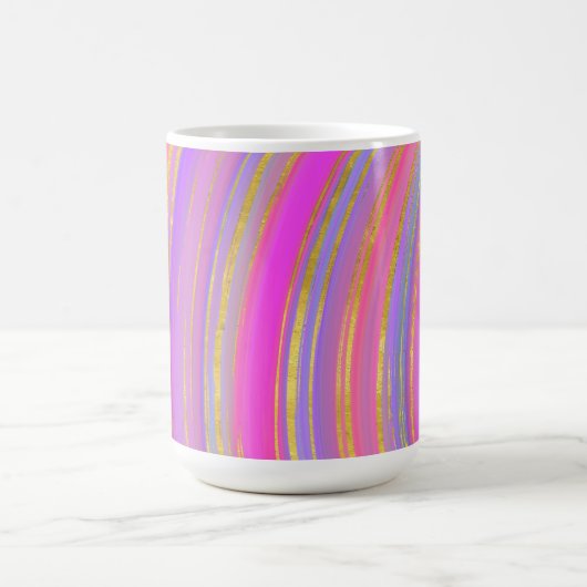 Multicolor und Gold Kaffeetasse (Mittel)