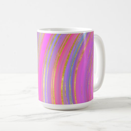 Multicolor und Gold Kaffeetasse (VorderseiteRechts)