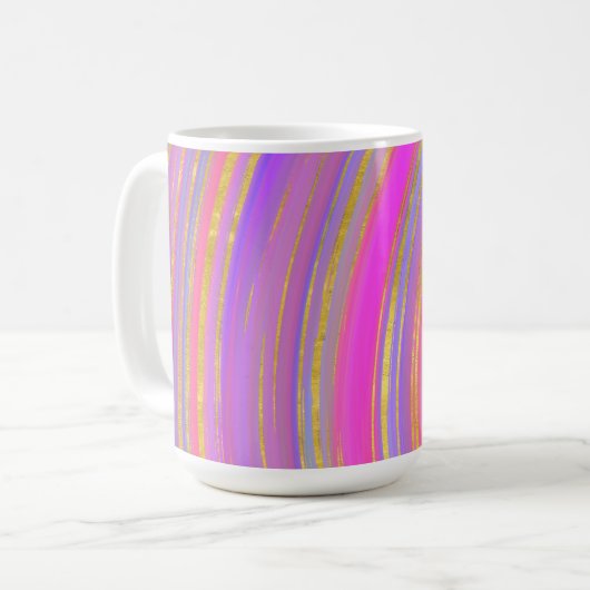 Multicolor und Gold Kaffeetasse (Vorderseite Links)