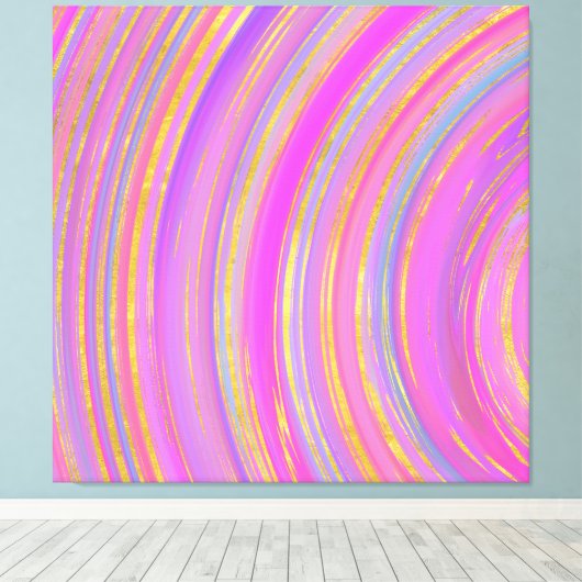 Multicolor und Gold Leinwanddruck (Insitu (Holzboden))