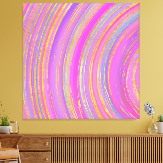 Multicolor und Gold Leinwanddruck (Insitu (Wohnzimmer))