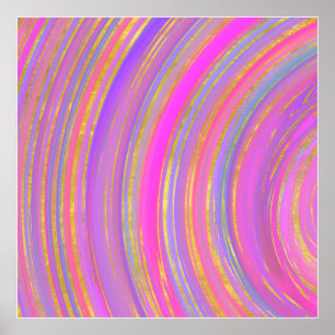 Multicolor und Gold Poster