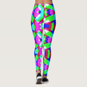 Multicolor vibran abstrakt "Ratti_Creative_Arts" Leggings (Rückseite)