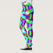 Multicolor vibran abstrakt "Ratti_Creative_Arts" Leggings (Links)