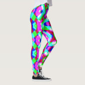 Multicolor vibran abstrakt "Ratti_Creative_Arts" Leggings (Rechts)