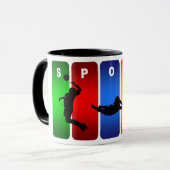 Multicolor-Volleyball-Emblem Tasse (Vorderseite Links)