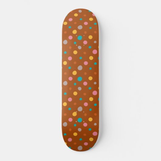 Multicolor-Wasserfarben-Punkte 7 Skateboard (Vorderseite)