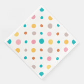 Multicolor-Wasserfarben-Punkte Serviette (Ecke)