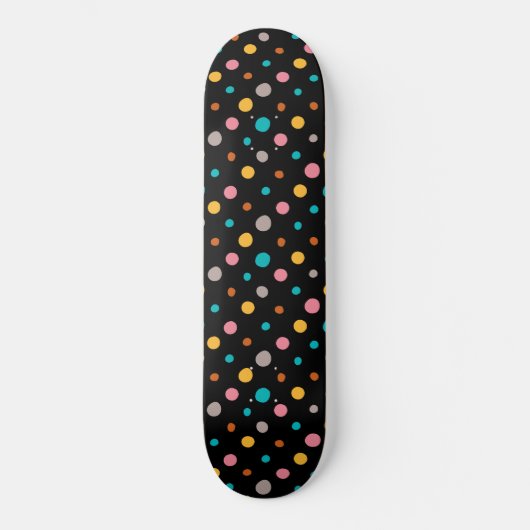 Multicolor-Wasserfarbpunkte 2 Skateboard (Vorderseite)