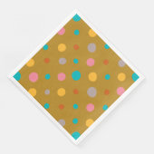 Multicolor-Wasserfarbpunkte 4 Serviette (Ecke)