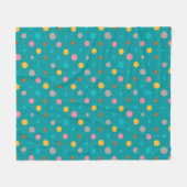 Multicolor-Wasserfarbpunkte 6 Fleecedecke (Vorderseite (Horizontal))