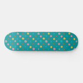 Multicolor-Wasserfarbpunkte 6 Skateboard (Horizontal)